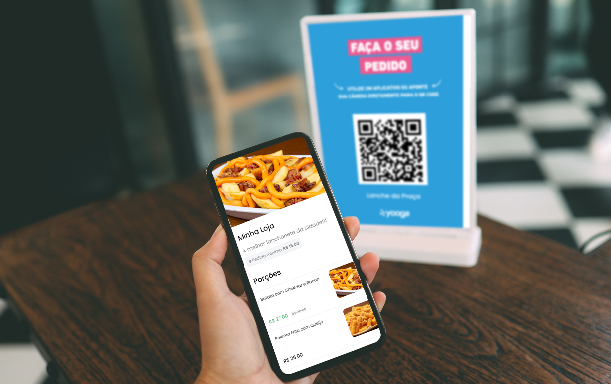 Cliente acessando QR Code do restaurante